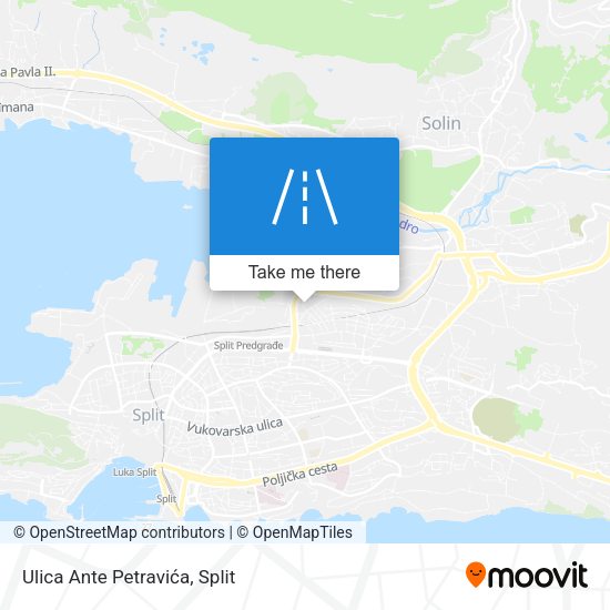 Ulica Ante Petravića map
