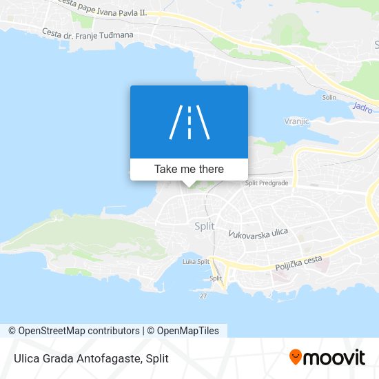 Ulica Grada Antofagaste map