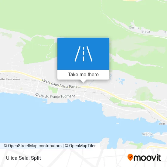 Ulica Sela map