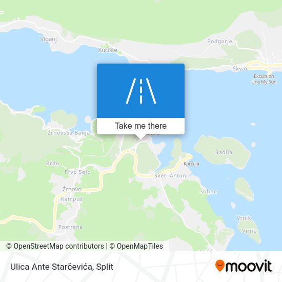 Ulica Ante Starčevića map