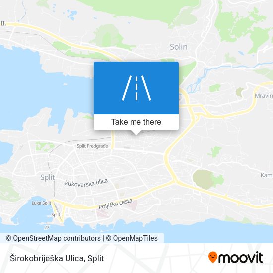 Širokobriješka Ulica map
