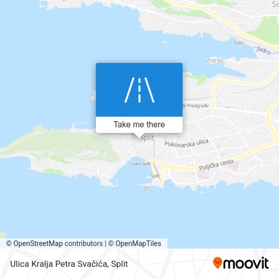 Ulica Kralja Petra Svačića map
