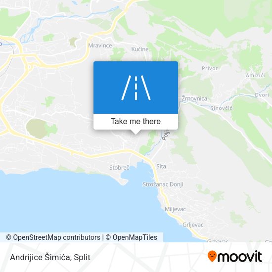 Andrijice Šimića map