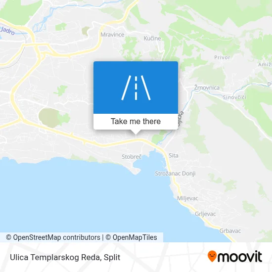 Ulica Templarskog Reda map