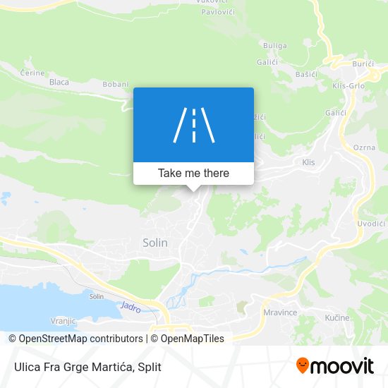 Ulica Fra Grge Martića map