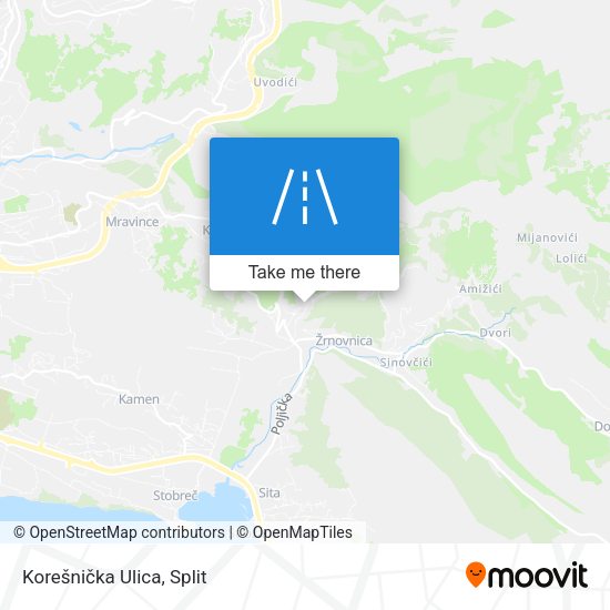 Korešnička Ulica map