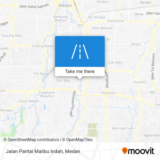 Jalan Pantai Malibu Indah map