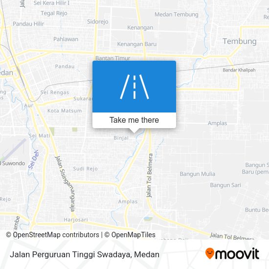 Jalan Perguruan Tinggi Swadaya map