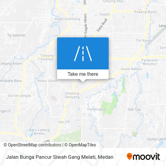 Jalan Bunga Pancur Siwah Gang Melati map