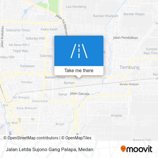 Jalan Letda Sujono Gang Palapa map