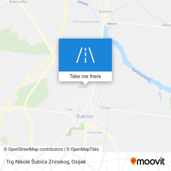 Trg Nikole Šubića Zrinskog map