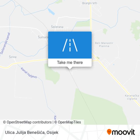 Ulica Julija Benešića map
