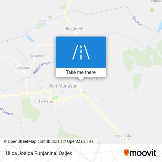 Ulica Josipa Runjanina map