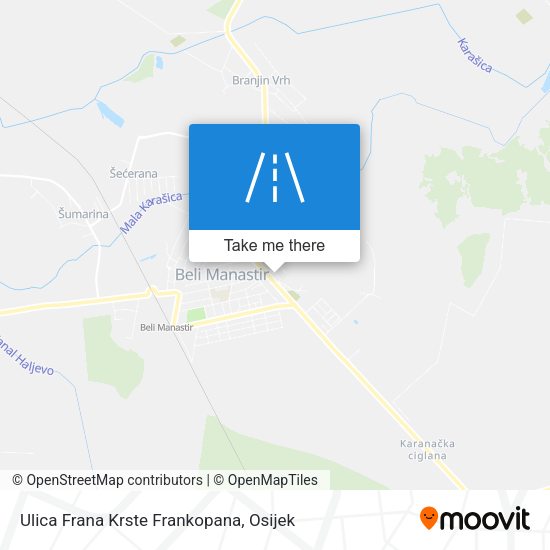 Ulica Frana Krste Frankopana map