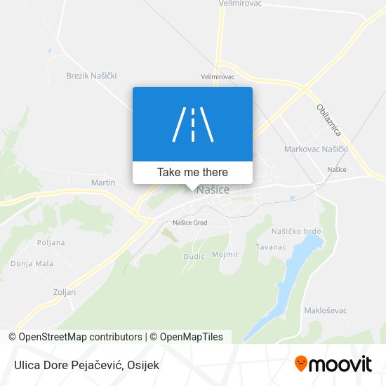 Ulica Dore Pejačević map