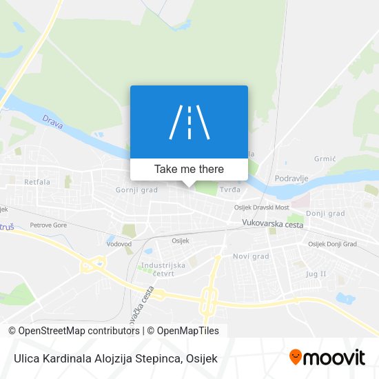 Ulica Kardinala Alojzija Stepinca map
