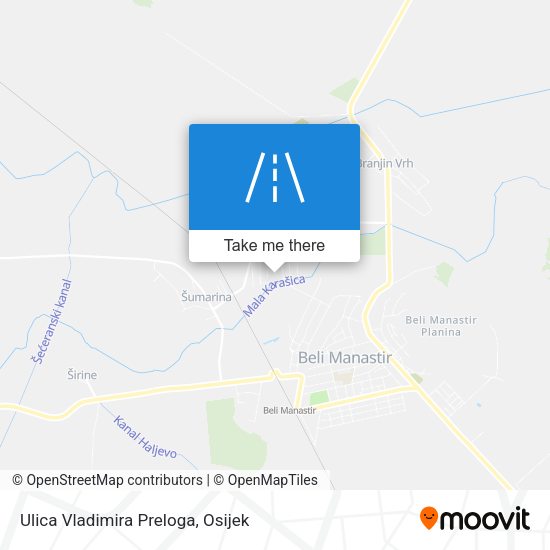 Ulica Vladimira Preloga map
