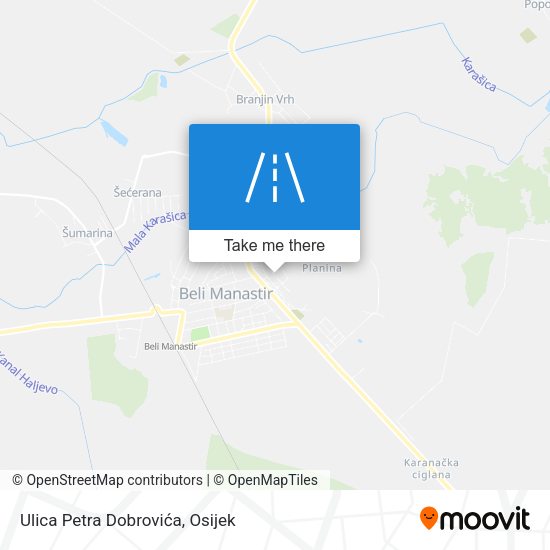 Ulica Petra Dobrovića map