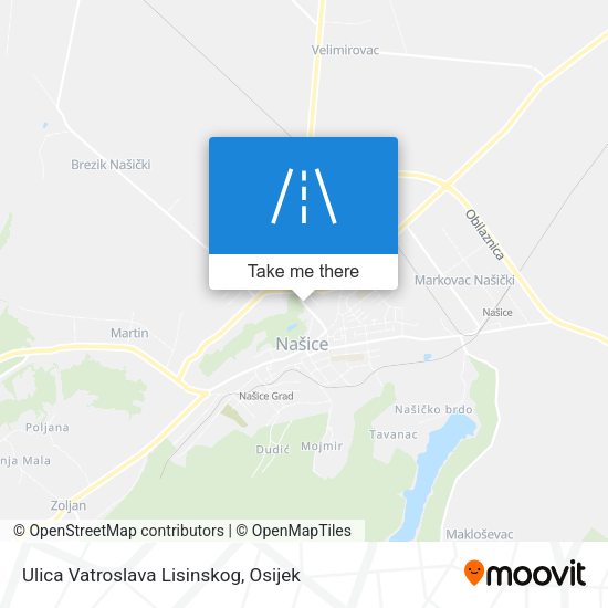 Ulica Vatroslava Lisinskog map