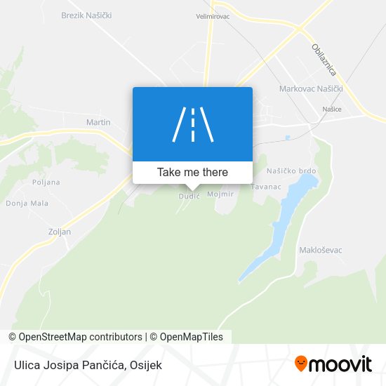 Ulica Josipa Pančića map