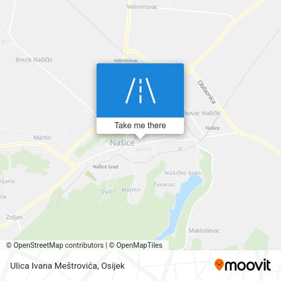 Ulica Ivana Meštrovića map