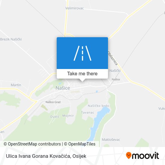Ulica Ivana Gorana Kovačića map