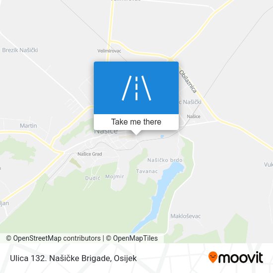 Ulica 132. Našičke Brigade map