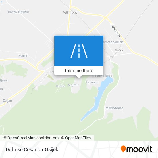 Dobriše Cesarića map