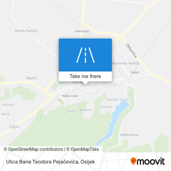 Ulica Bana Teodora Pejačevića map