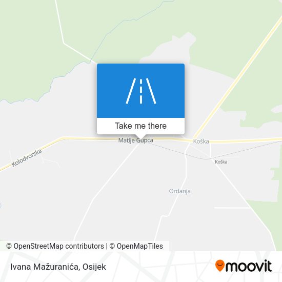 Ivana Mažuranića map