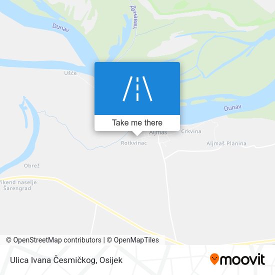 Ulica Ivana Česmičkog map