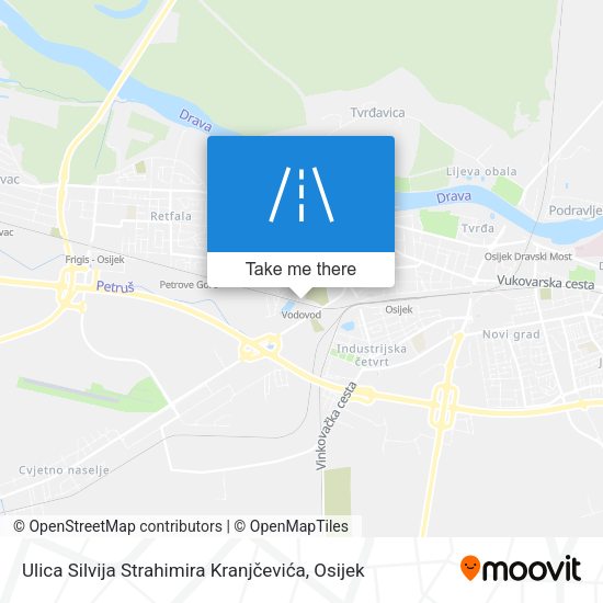 Ulica Silvija Strahimira Kranjčevića map
