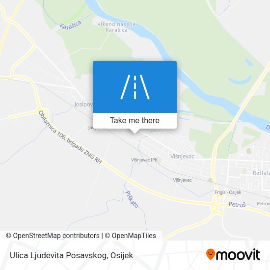 Ulica Ljudevita Posavskog map