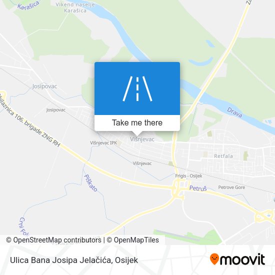 Ulica Bana Josipa Jelačića map