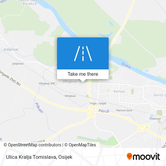 Ulica Kralja Tomislava map