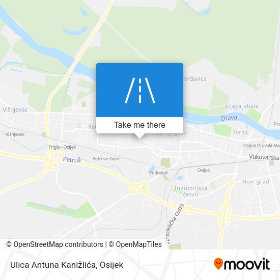Ulica Antuna Kanižlića map