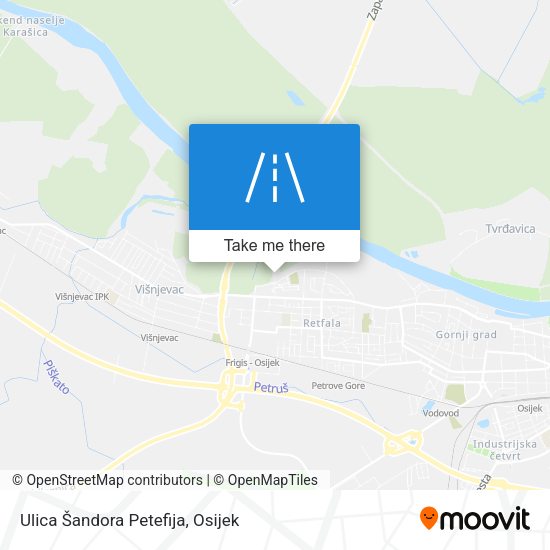Ulica Šandora Petefija map