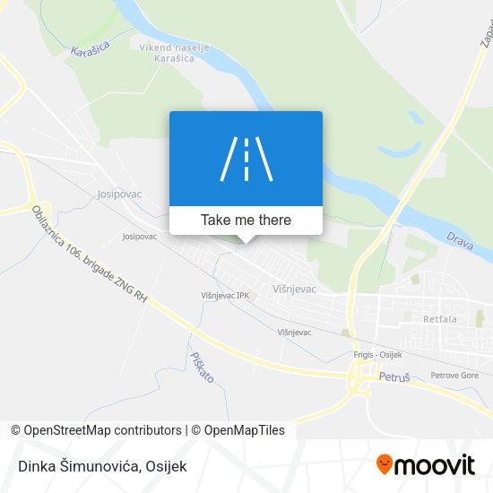 Dinka Šimunovića map