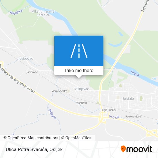 Ulica Petra Svačića map