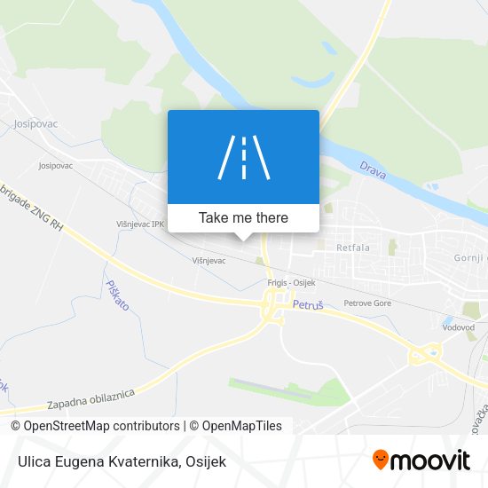 Ulica Eugena Kvaternika map