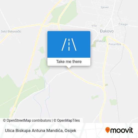 Ulica Biskupa Antuna Mandića map