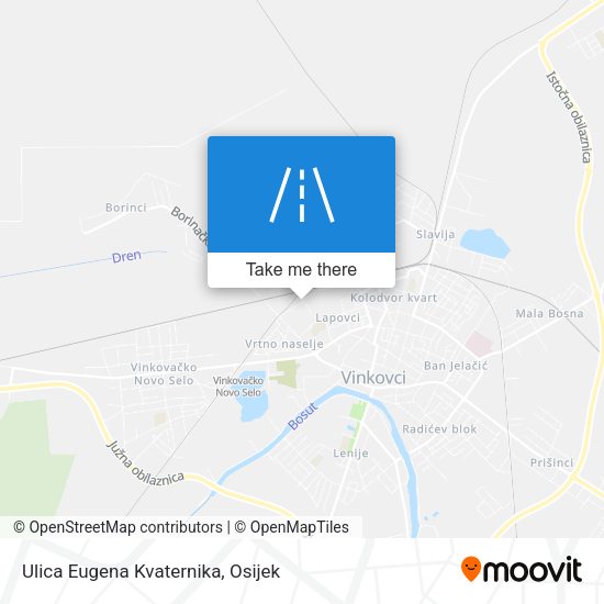 Ulica Eugena Kvaternika map