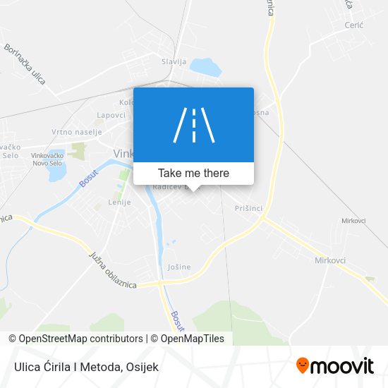 Ulica Ćirila I Metoda map