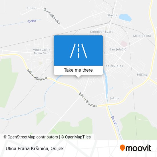 Ulica Frana Kršinića map