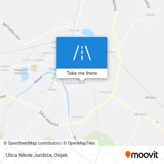 Ulica Nikole Jurišića map