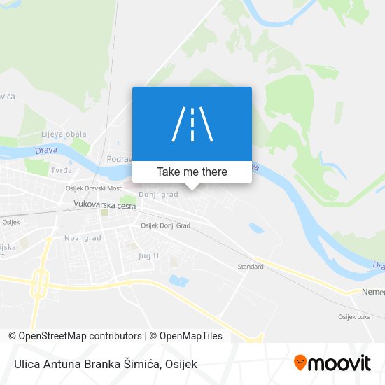 Ulica Antuna Branka Šimića map