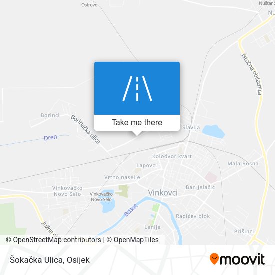 Šokačka Ulica map