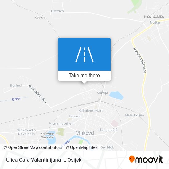 Ulica Cara Valentinijana I. map