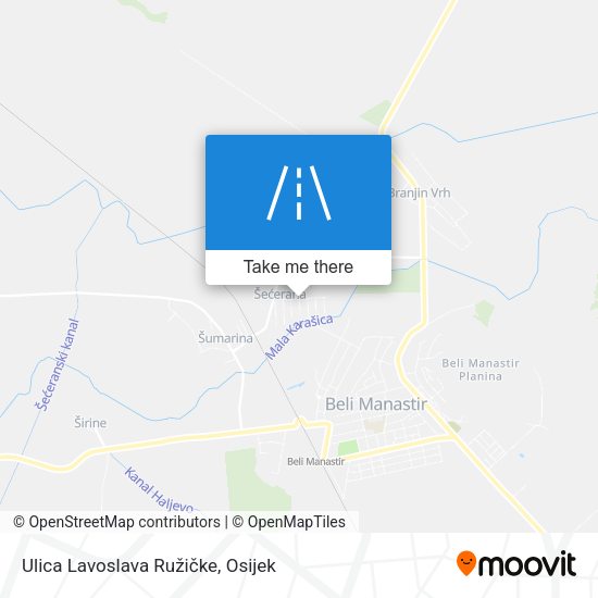 Ulica Lavoslava Ružičke map