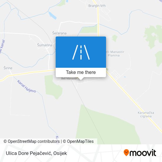 Ulica Dore Pejačević map